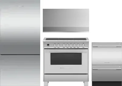 4 Piece Package Includes Refrigerator, Range, Hood And Dishwasher